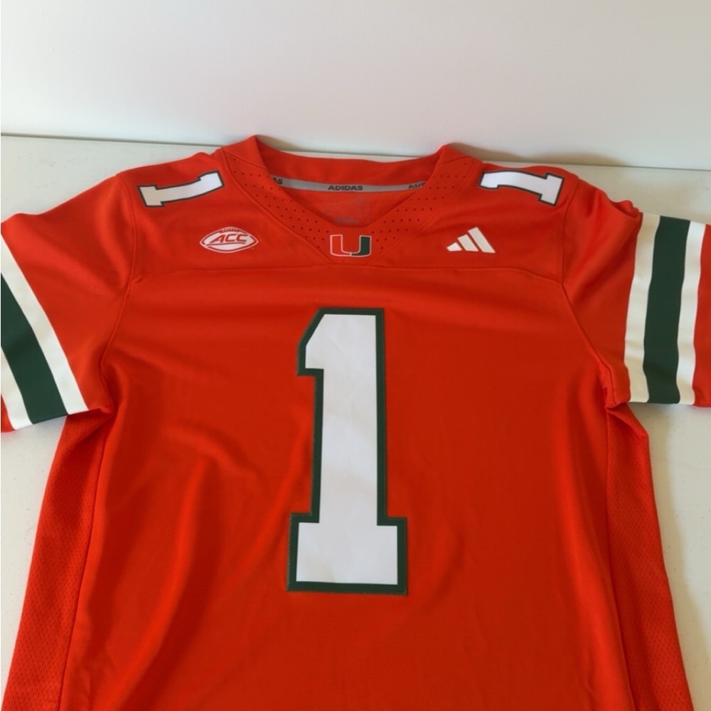 Umiami Adidas Bright Orange Sports Jersey